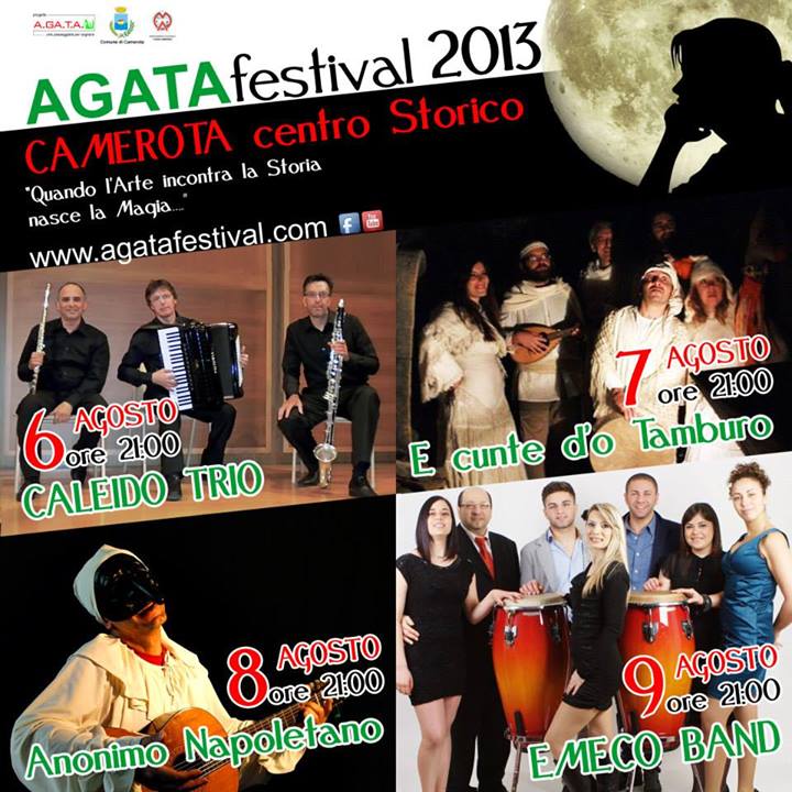 Dal 6 al 9 agosto a Camerota AGATAFestival: musica, artigianato e enogastronomia nel centro storico