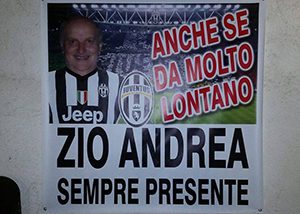 Camerota, nipote dedica club Juventus a zio scomparso: «Non muore mai chi vive nel cuore di chi resta»