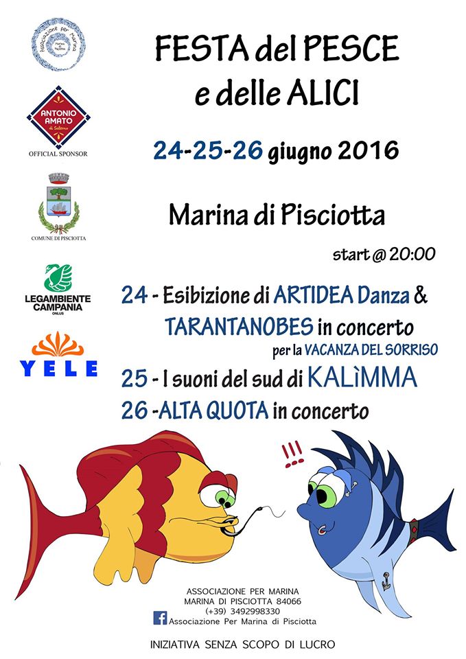 Marina di Pisciotta celebra il mare, si rinnova l’appuntamento con la ‘Festa del Pesce e delle Alici’