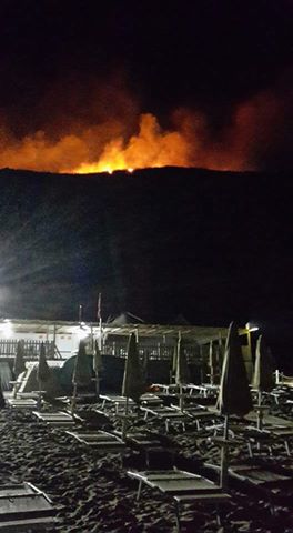 Palinuro e Camerota bruciano tutta la notte: due incendi distruggono ettari di macchia Mediterranea