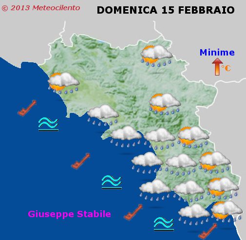 Cilento, week-end di Carnevale con piogge sulla costa: ecco i dettagli meteo