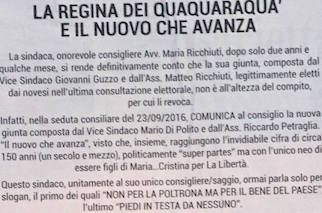 Novi Velia, minoranza attacca sindaco e giunta: «La regina dei quaquaraquà e il nuovo che avanza»