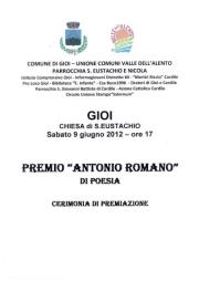 A Gioi il premio di poesia “Antonio Romano” in occasione della kermesse “Un libro… al mese”