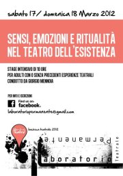 Sensi, emozioni e ritualità nel teatro dell’esistenza: uno stage a Vallo della Lucania