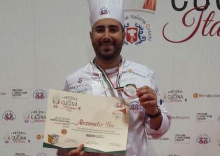 Lo chef cilentano Alessandro Feo sul podio ai Campionati di cucina a Rimini