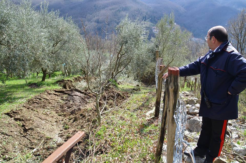 Paura a Casaletto Spartano, masso si stacca dal costone roccioso (FOTO)