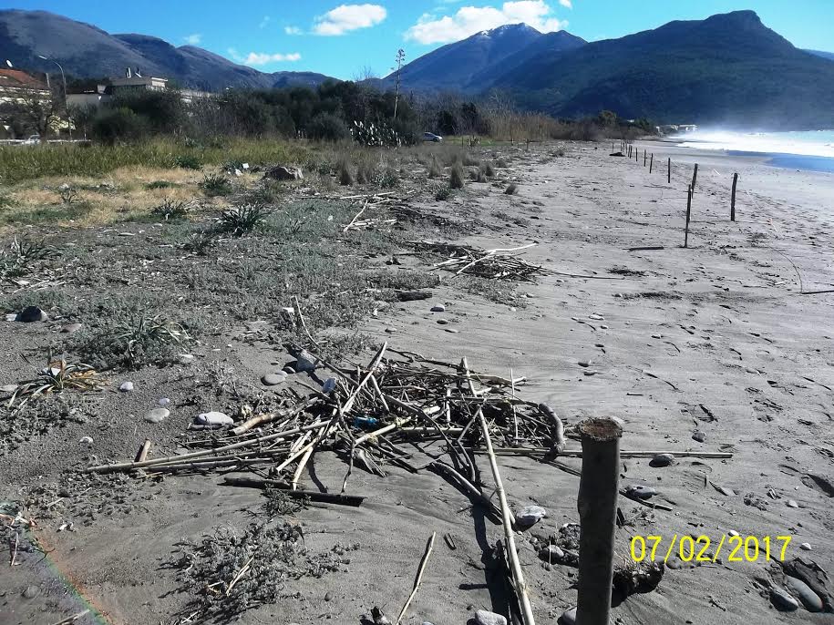 Basso Cilento, le mareggiate portano rifiuti in spiaggia. Wwf: «Ripulire con urgenza»