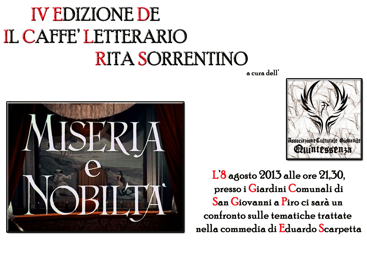 San Giovanni a Piro: il popolo tra “Miseria e nobiltà” al “Caffé letterario Rita Sorrentino”