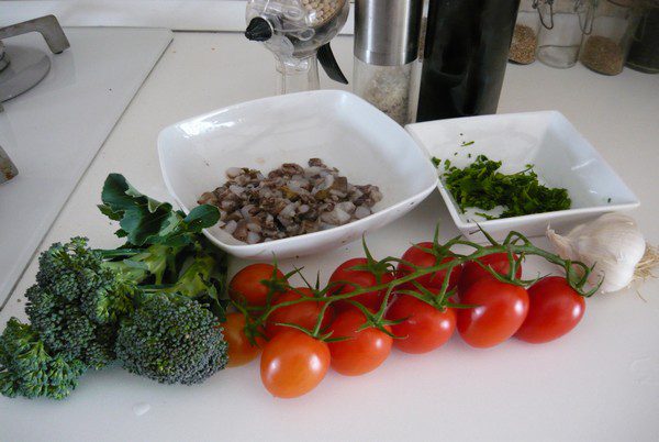 Calamarata con totani e broccolo romanesco