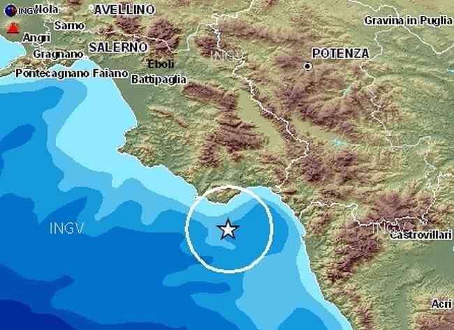 Scossa di terremoto di magnitudo 3, epicentro vicino ai comuni di Camerota e San Giovanni a Piro