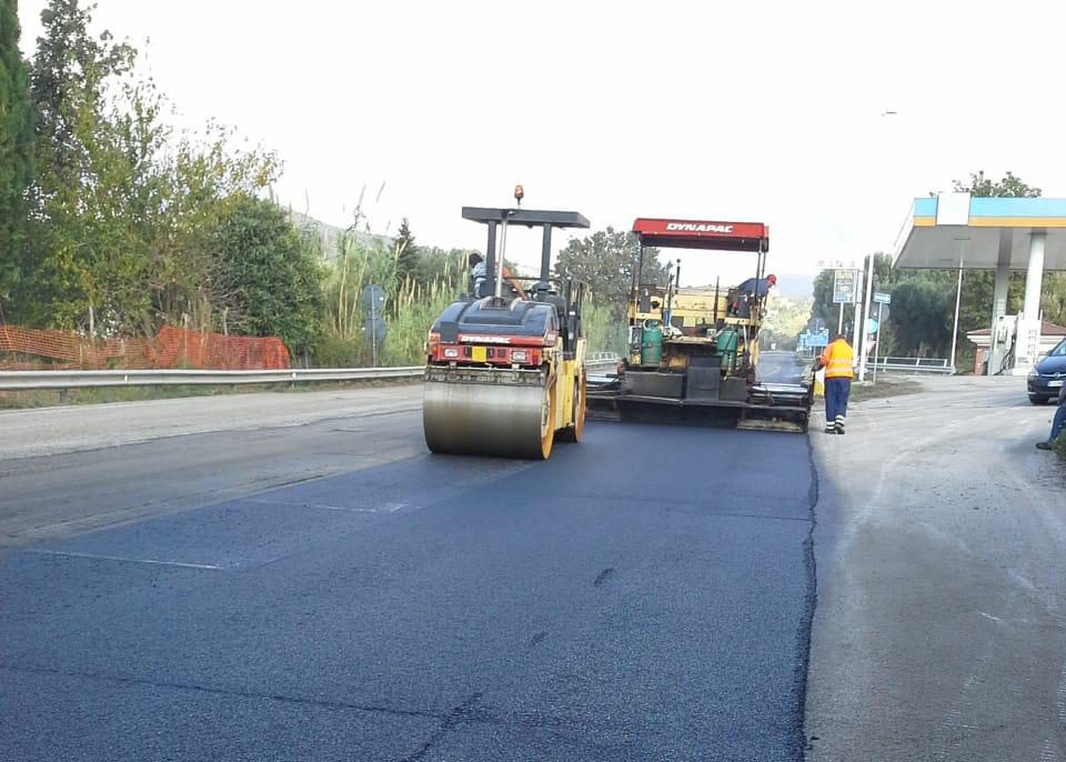 Cilentana, asfalto nuovo a Vallo della Lucania