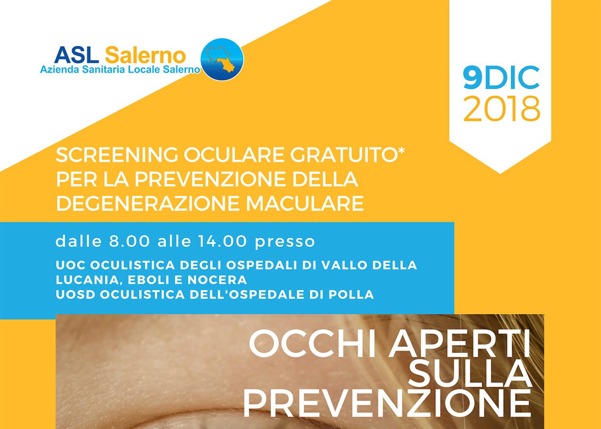 Domenica screening oculare gratuito all’ospedale di Vallo