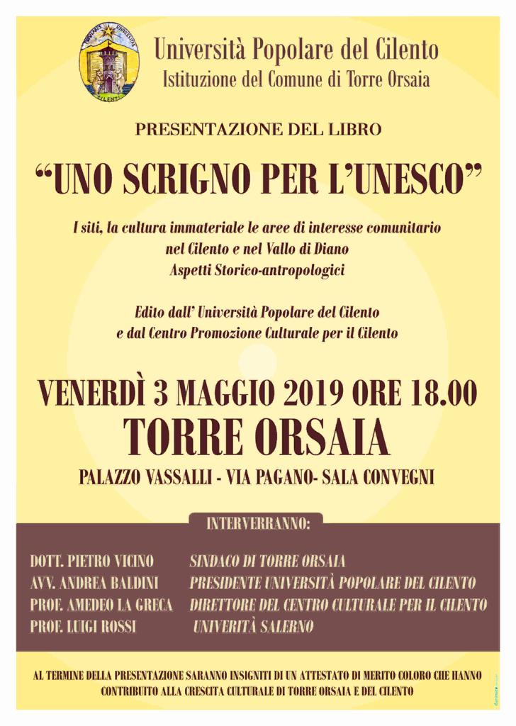 A Torre Orsaia si presenta il libro “Uno scrigno per l’Unesco”