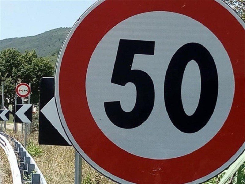 Cilentana, da oggi il limite è 50 km/h