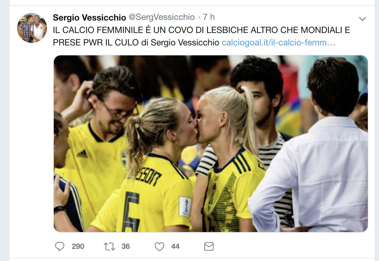 Sergio Vessicchio: «Calcio femminile è covo lesbiche»