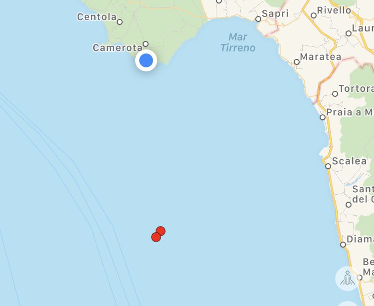Seconda scossa di terremoto nel mare del Cilento