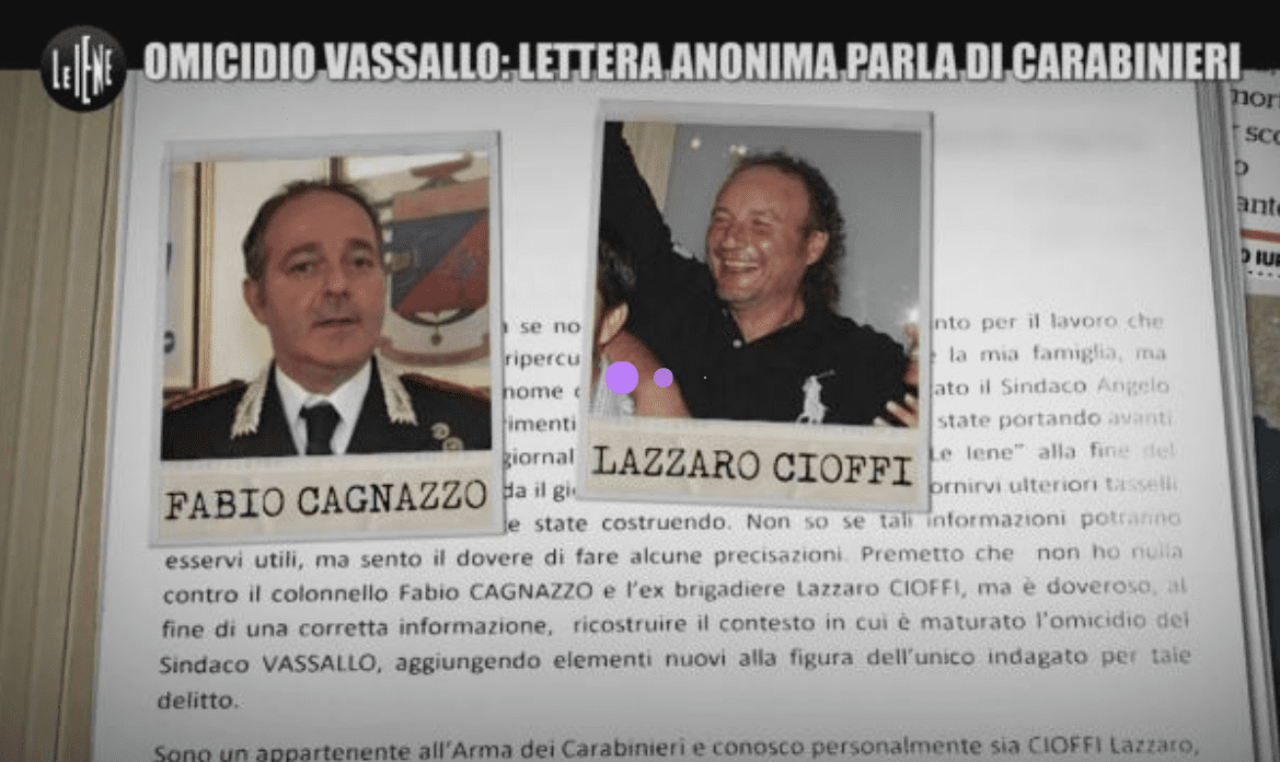 Omicidio Vassallo, lettera anonima a ‘Le Iene’: è la svolta?