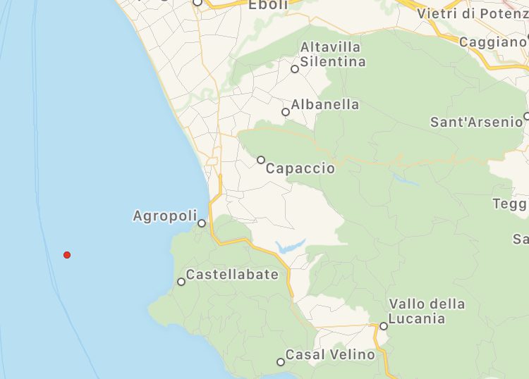 Scossa di terremoto 2.8 nel Cilento