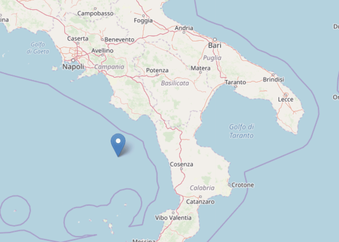 Terremoto nel mare del Cilento: magnitudo 3.4