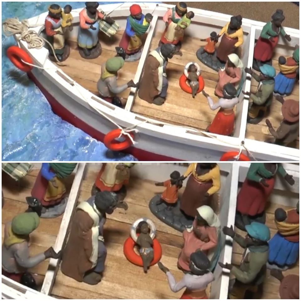 Presepi in mostra a Padula, Gesù nasce tra i migranti su un barcone