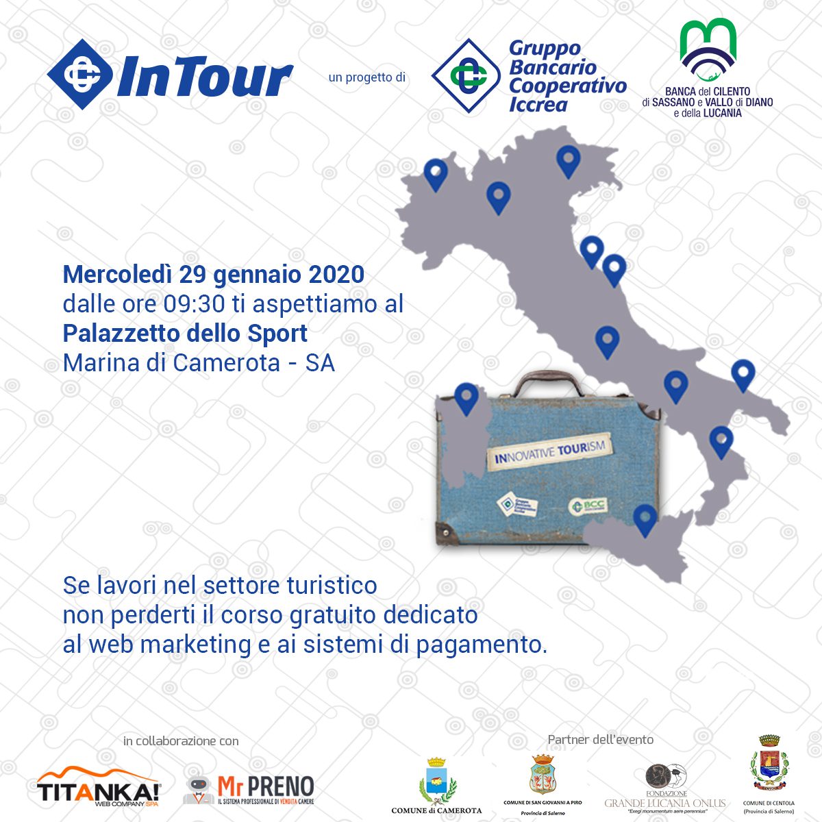 Camerota, ‘In Tour’: territorio incontra servizi turistici evoluti con Iccrea e Banca Cilento