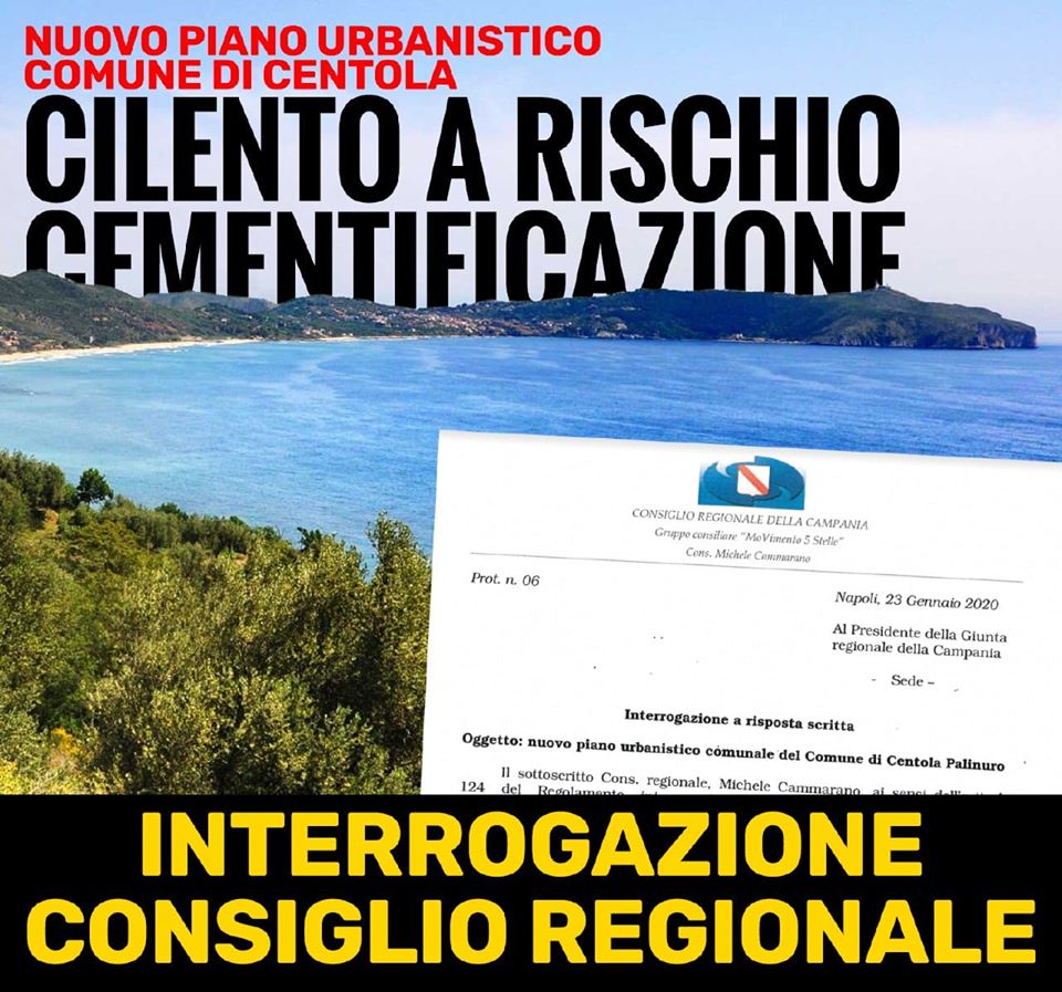 Cilento, Cammarano denuncia: «Per aumento turismo non serve cementificare»