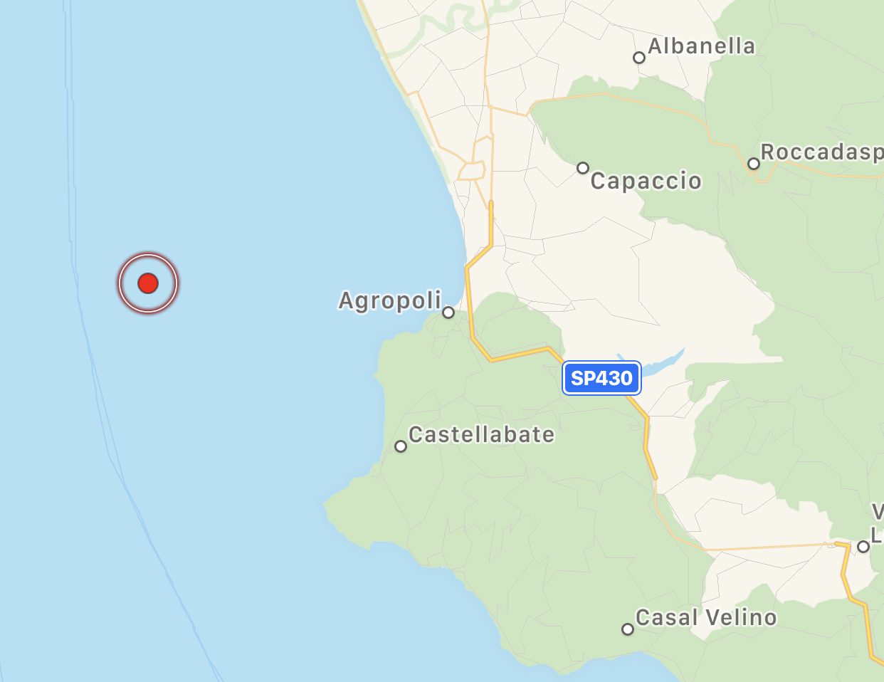 Scossa di magnitudo 3.0 nel mare del Cilento