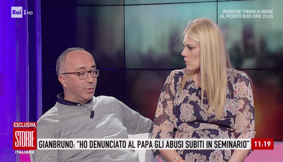 Don Gianni torna ospite a Storie su Raiuno, in studio anche l’ex seminarista che ha denunciato abusi