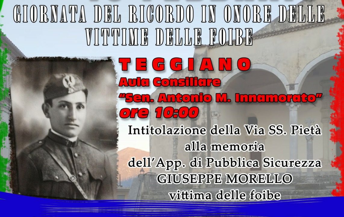 Teggiano intitola una strada a Giuseppe Morello, vittima delle foibe