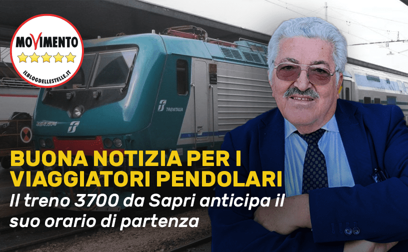 Dal 15 marzo il treno regionale da Sapri anticipa la sua partenza