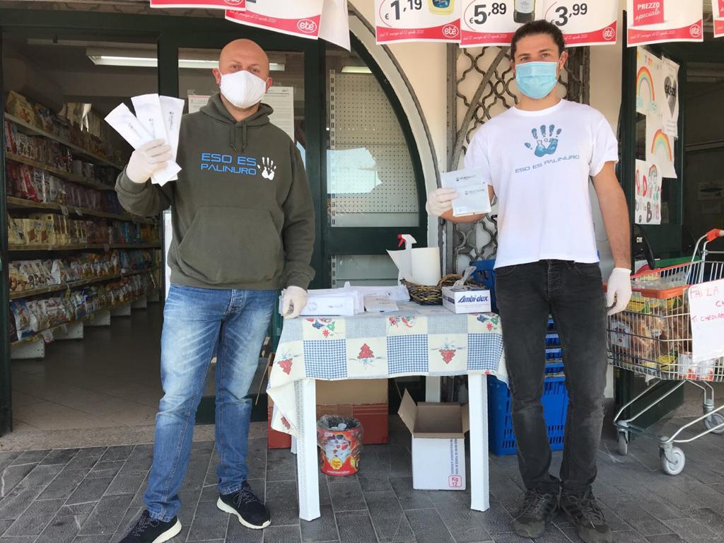 Dalla Eso Es Palinuro mascherine gratis ai cittadini, consegnate già mille