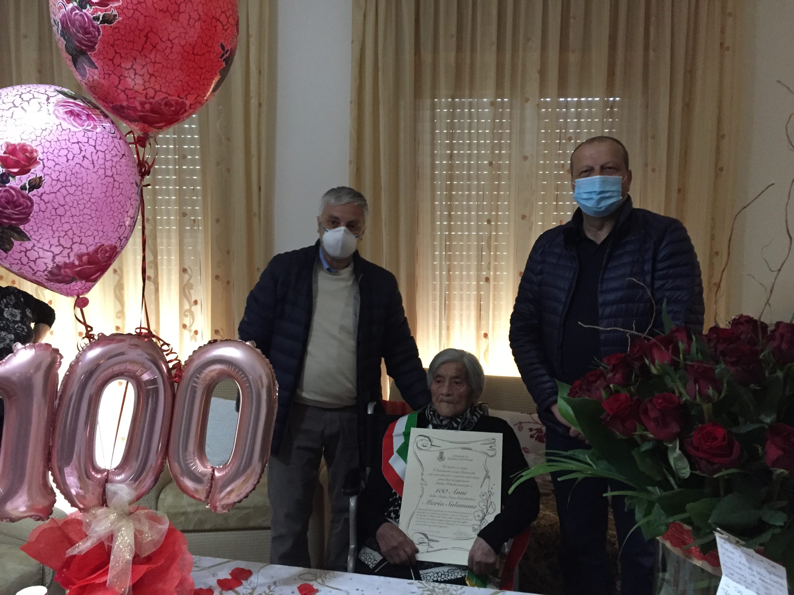 Zia Maria Salamone compie 100 anni, sono 4 i centenari a Caselle in Pittari