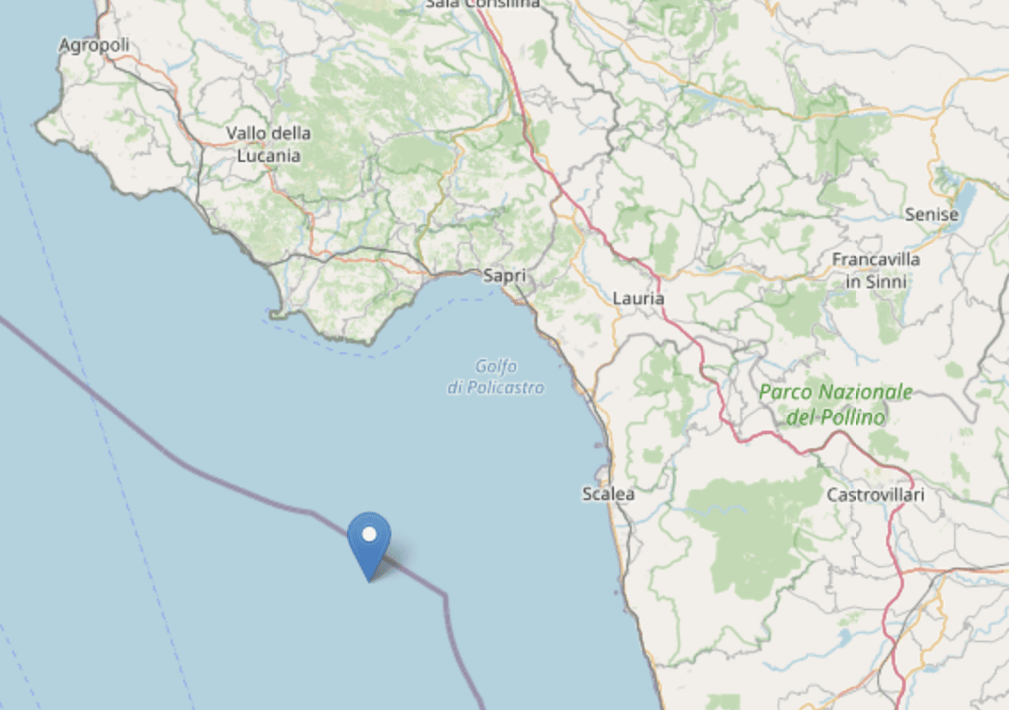 Nella notte due leggere scosse di terremoto in mare: non avvertite