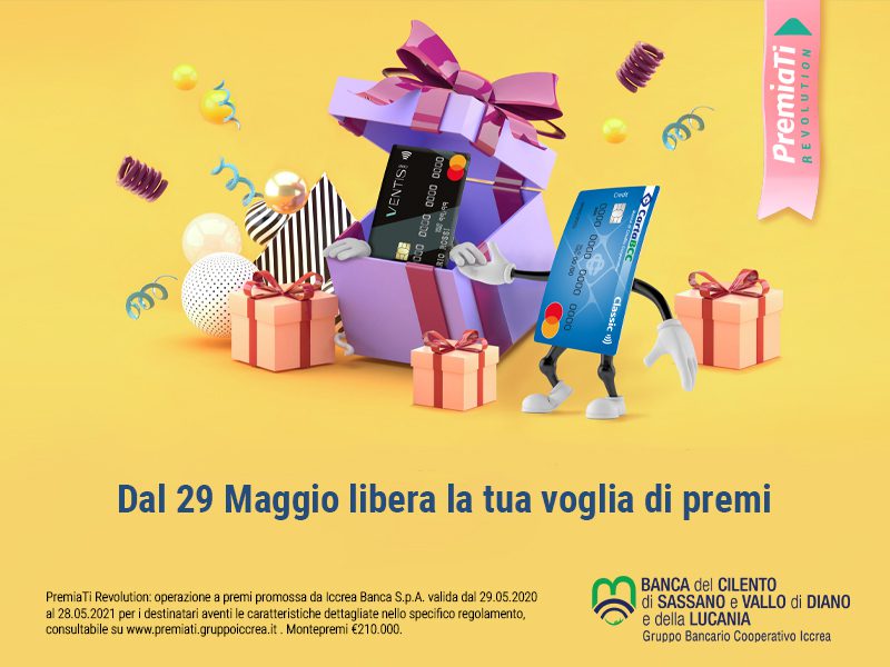 Al via “PremiaTi Revolution” per i titolari di carta di credito Carta Bcc e Ventis card