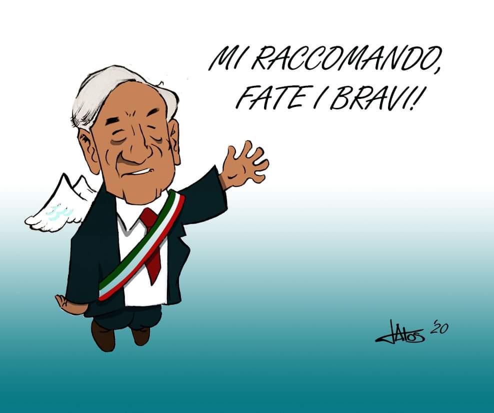 Rocco Giuliano, l’omaggio del vignettista Talos al sindaco di Polla