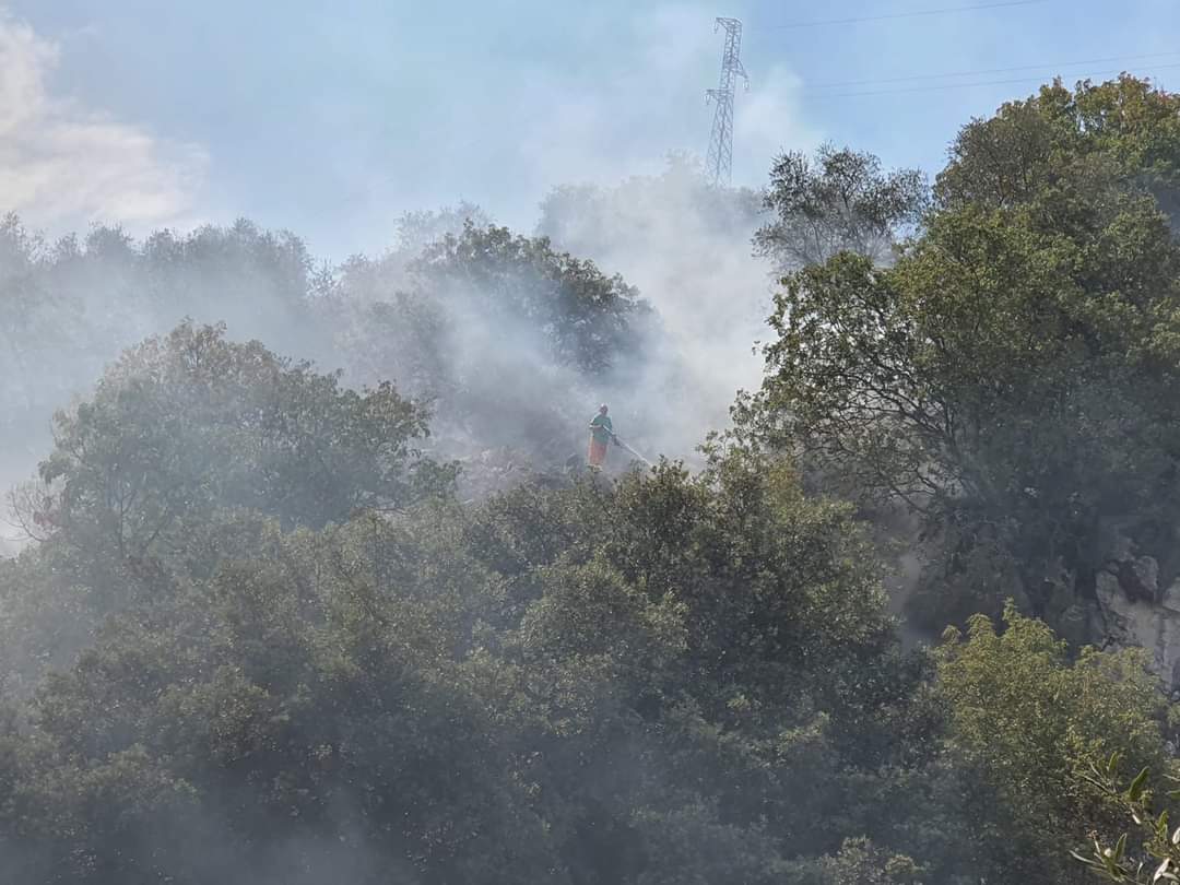Aerei e uomini per domare il vasto incendio tra Atena e Sala Consilina