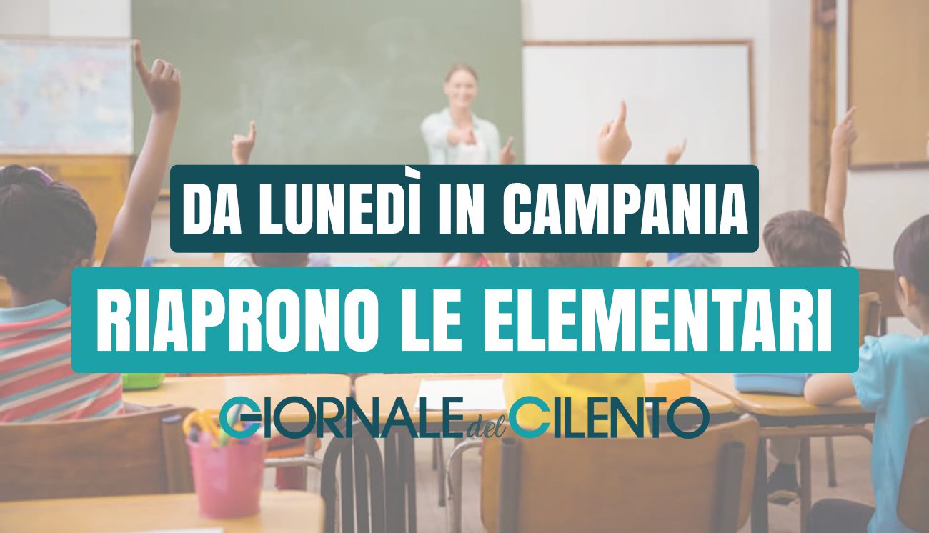 Campania, da lunedì riaprono le scuole elementari