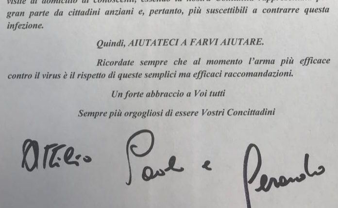 Sessa Cilento, Ascierto, Bianchi e Botti del Pascale: «Evitare visite a domicilio dei conoscenti»