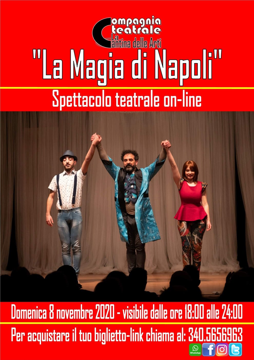 Covid, spettacolo on-line. Enzo D’Arco: «Il teatro non può fermarsi»