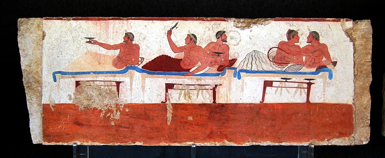 Paestum, l’importanza del Simposio attraverso le scene della Tomba del Tuffatore