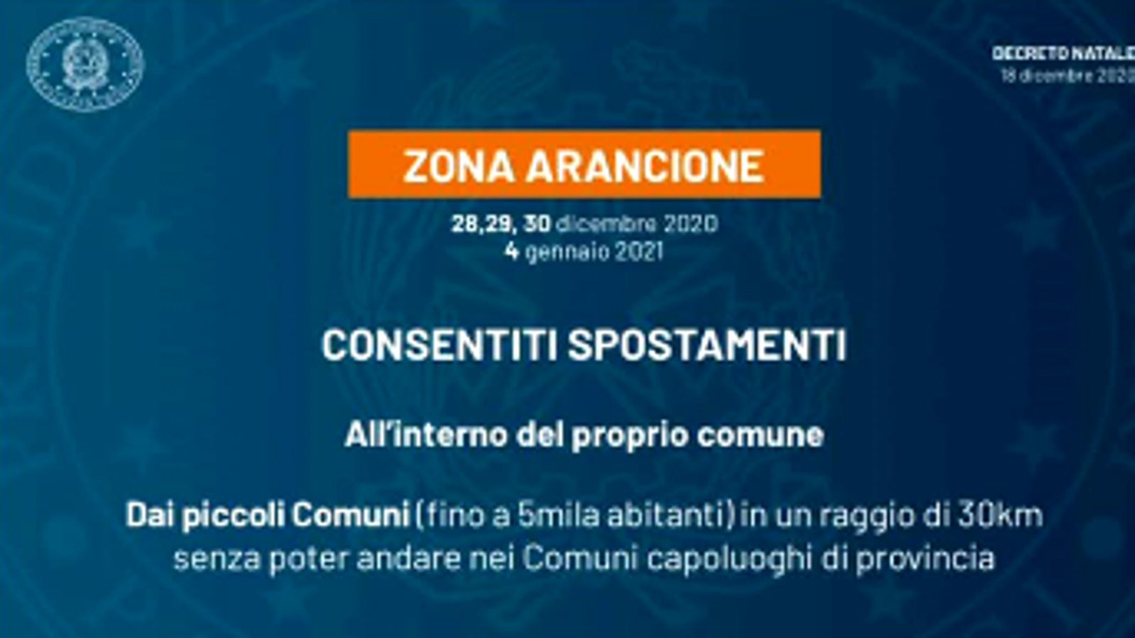 Tre giorni di zona arancione: cosa cambia e cosa si può fare