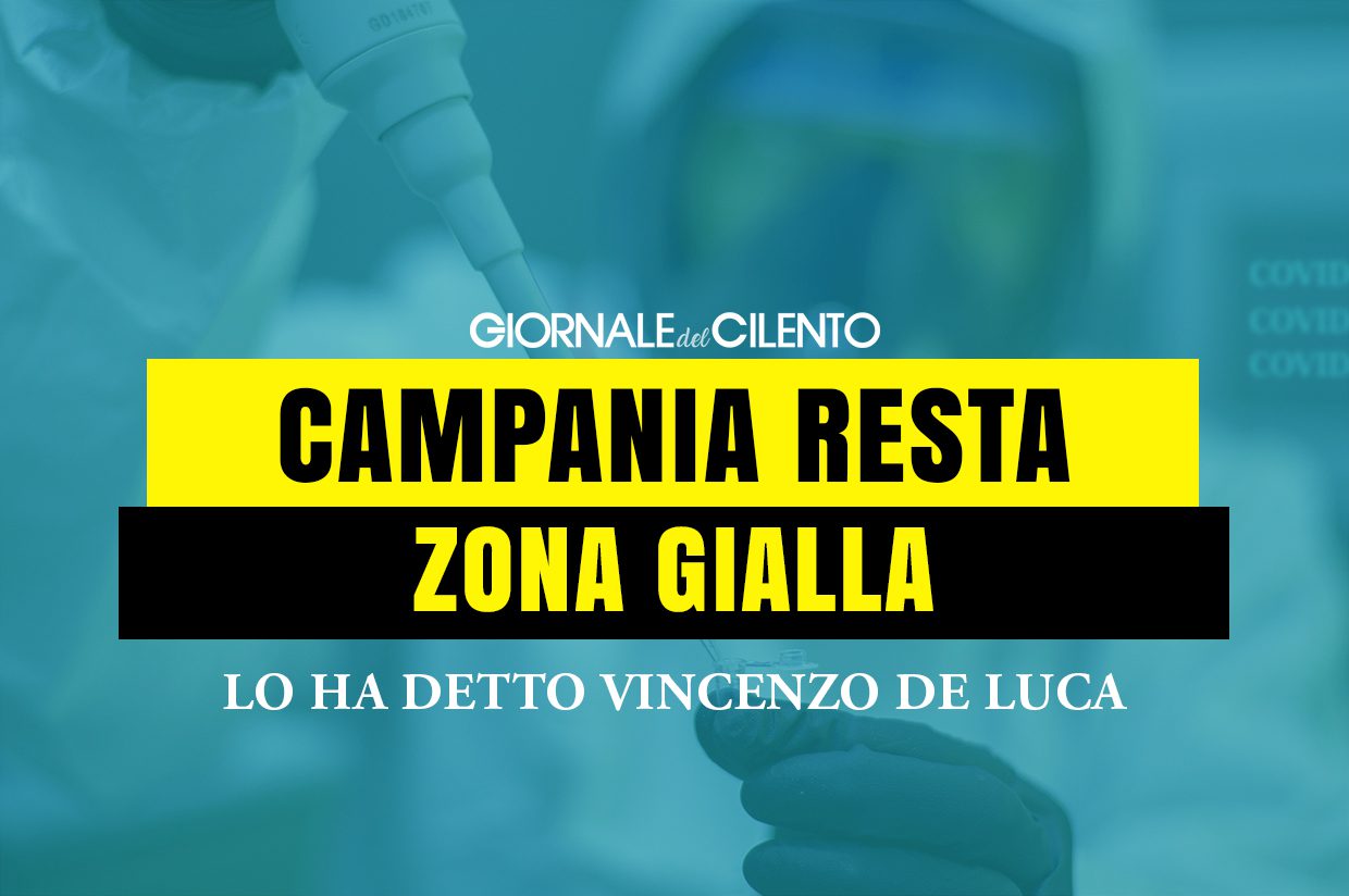 La Campania resta zona gialla: Rt con rischio moderato