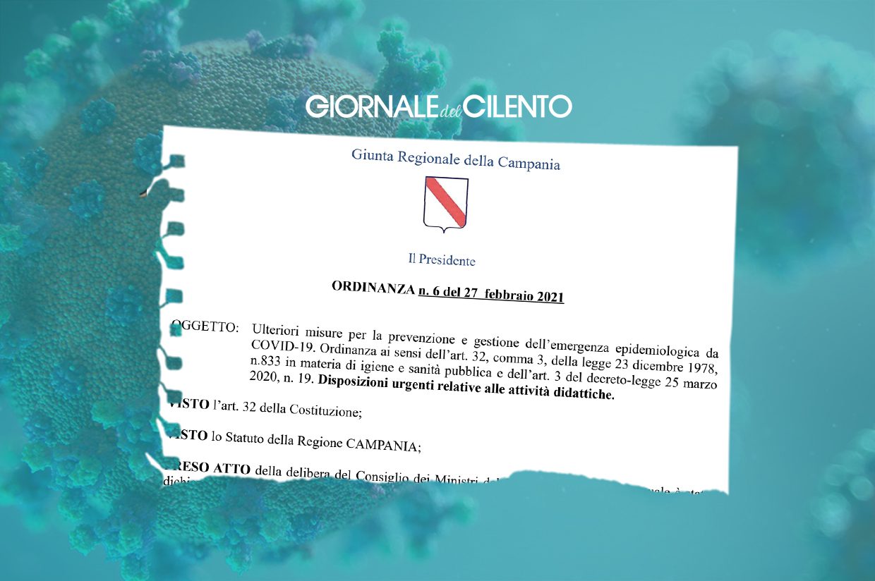 Campania, la nuova ordinanza consiglia: «Restate a casa il più possibile»