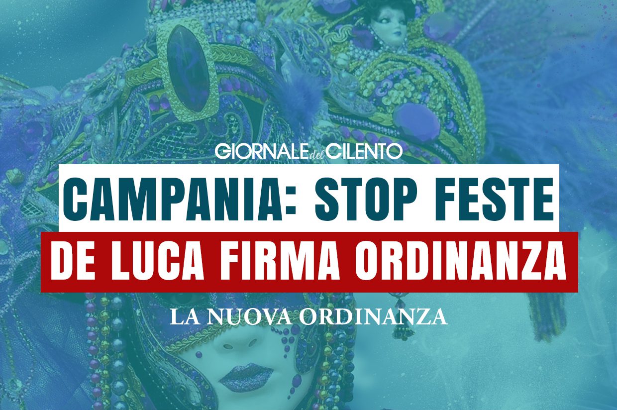 Campania, De Luca firma ordinanza anti-carnevale