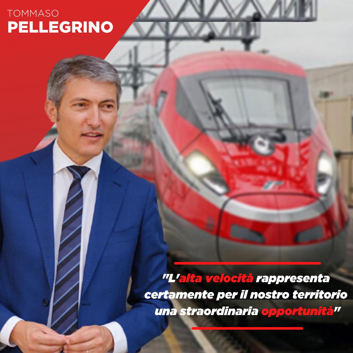 Alta velocità, Pellegrino: «Guerra tra poveri. Evitiamo inutili attacchi».