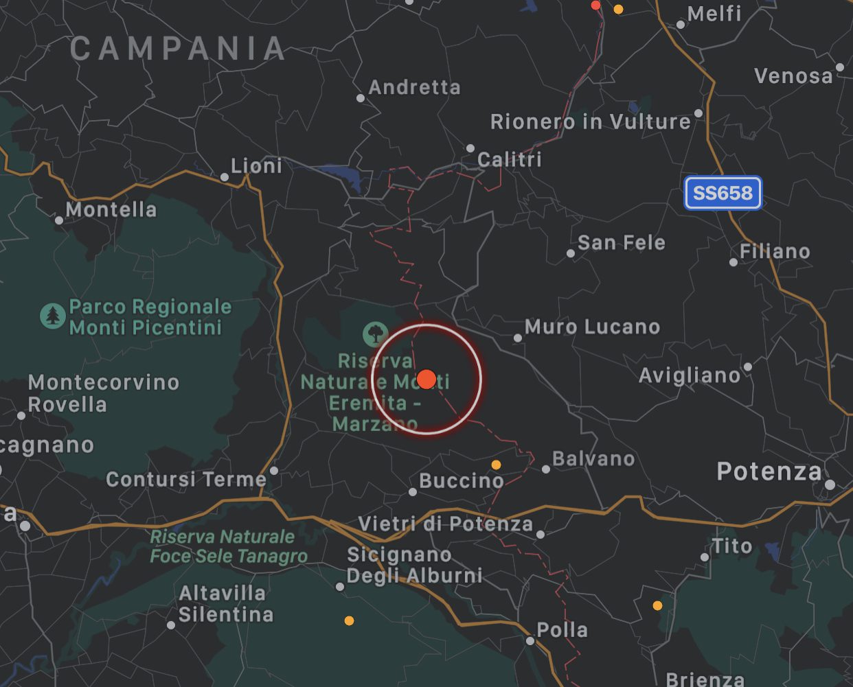 Scossa di terremoto in provincia di Salerno: magnitudo 3.2