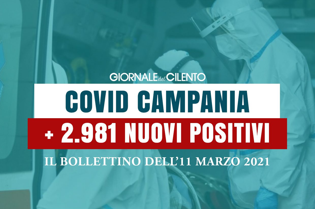 Covid Campania, tasso a 10.85%: +2.981 nuovi positivi