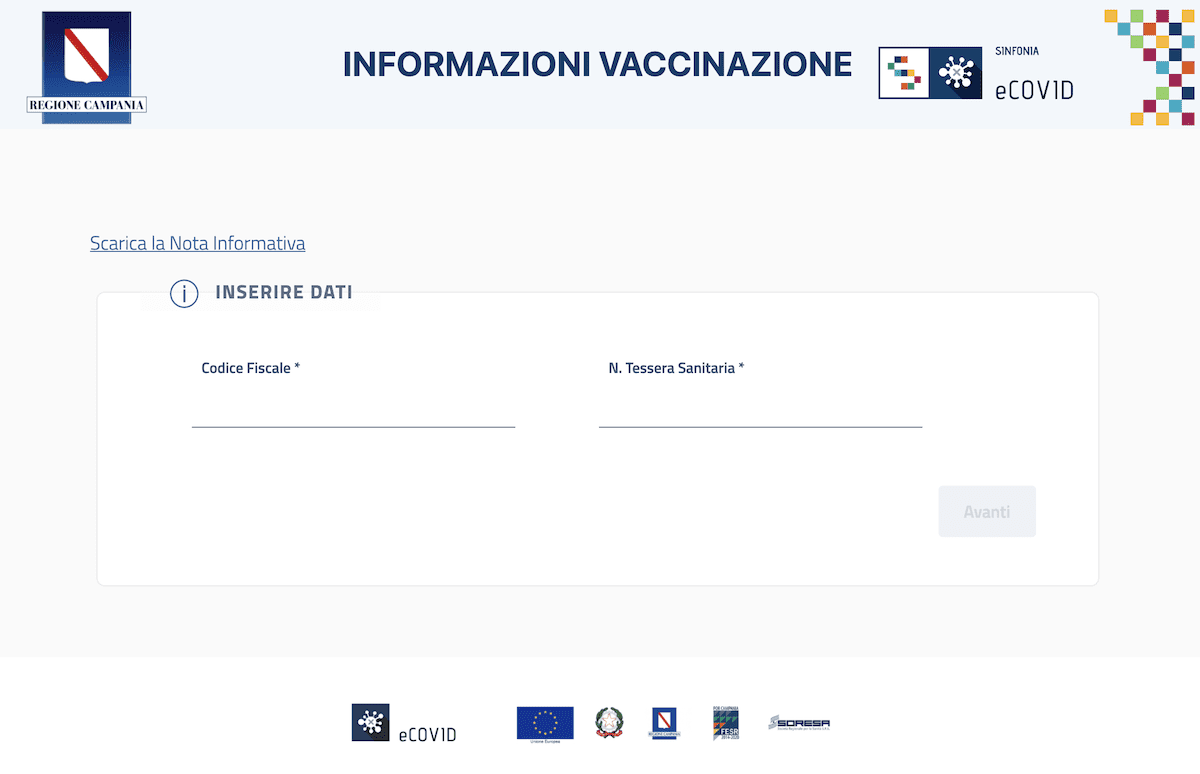 Vaccino: link online per scaricare certificato di vaccinazione