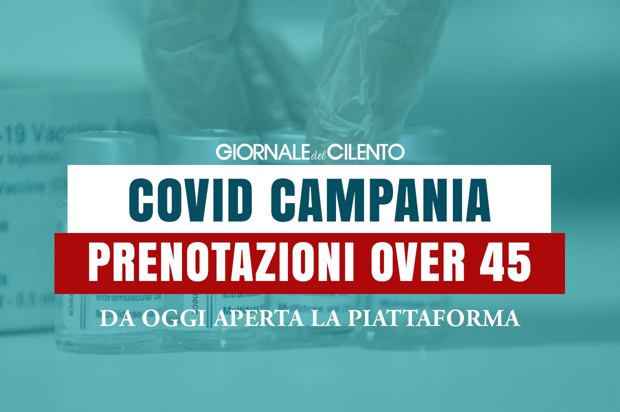 Vaccini Campania: oggi piattaforma aperta per 45-49 anni