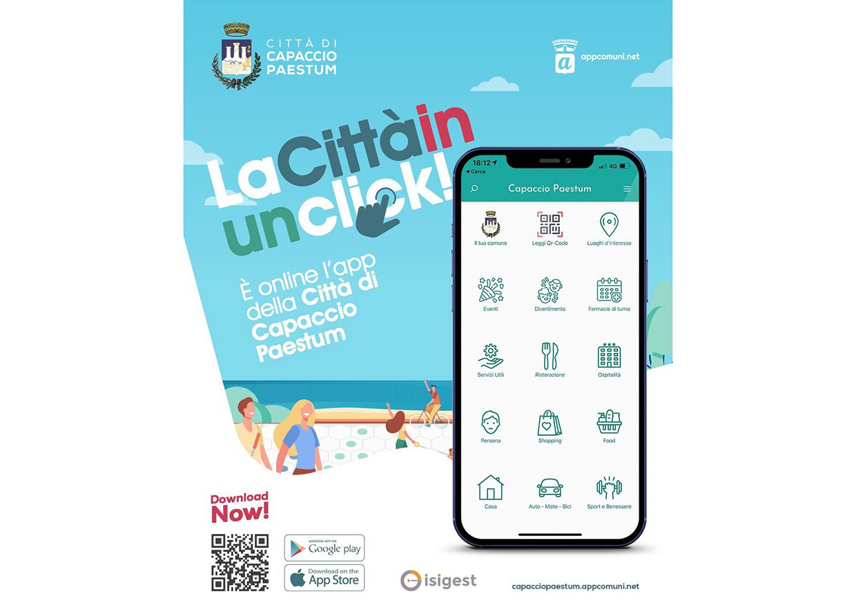 E’ online l’app ufficiale del Comune di Capaccio Paestum. Alfieri: «Pionieri sul territorio»